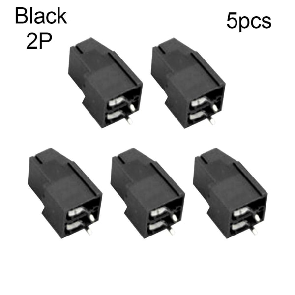 5 st PCB terminalblockskontakt HCG129-5.0mm SVART 2P-5ST Black 2P-5pcs-2P-5pcs