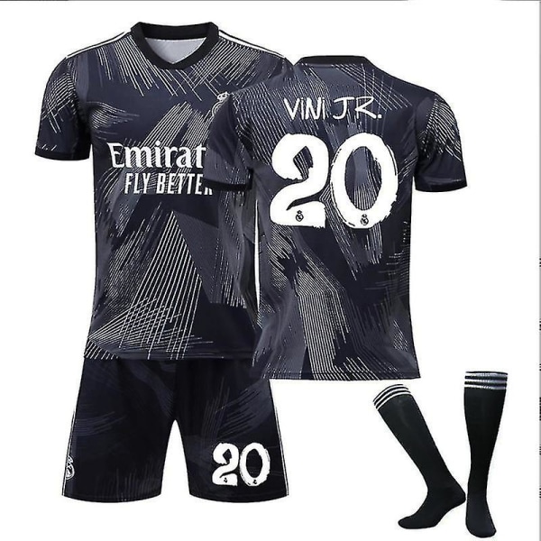22-23 Real Madrid fotbollströja T-shirt Shorts Fotbollströja VINI JR. 20 XL