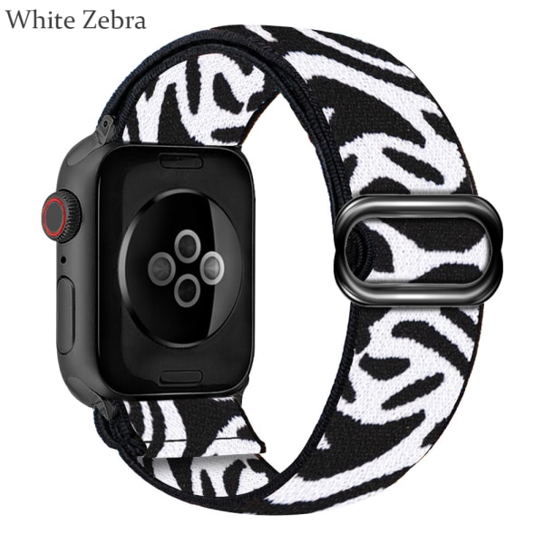 Nylon för Apple Watch band White Zebra