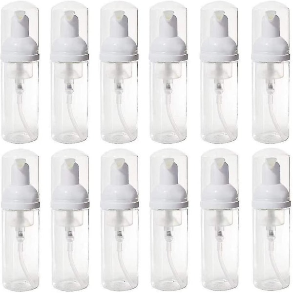 12 st Tom flaska Resetvålflaska | Plastskum dispenserflaska | Mini skummande tvålpump Disp