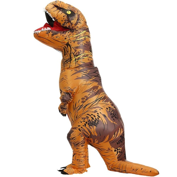 Dinosaur Uppblåsbar Cosplay kostym T-Rex Anime Cartoon brown Fit Height 120-145cm