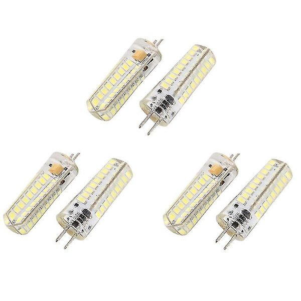 6x 6.5w Gy6.35 LED-lampor 72 2835 Smd Led 320lm 50w Silikon Majslampa