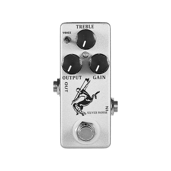 Moskyaudio Silver Horse Overdrive Boost Gitarreffektpedal Full Metal Shell True Bypass( Färg: Vit)