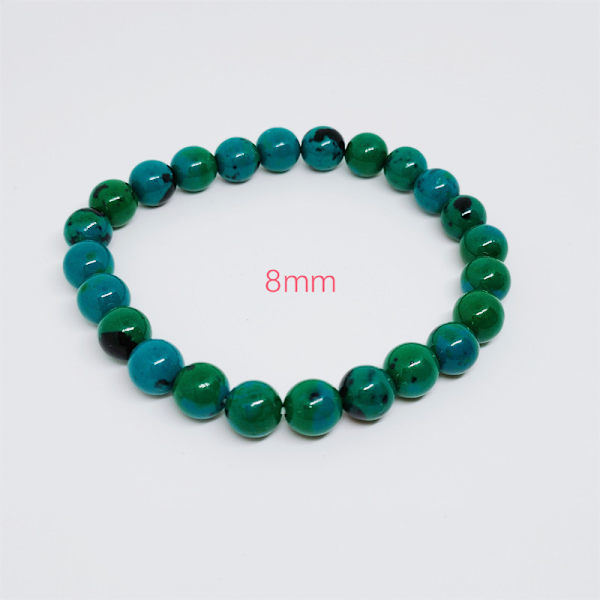 Ädelsten Chrysocolla sten runda 6mm pärlor 8mm