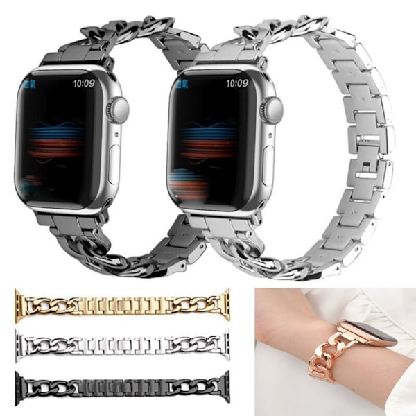 Rembyte watch i rostfritt stål för Apple Watch Silver 42mm-44mm