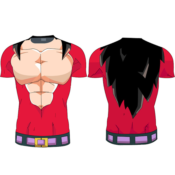 Herr Dragon Ball Super 4 Goku T-shirt Halloween Cosplay kostym 4XL S