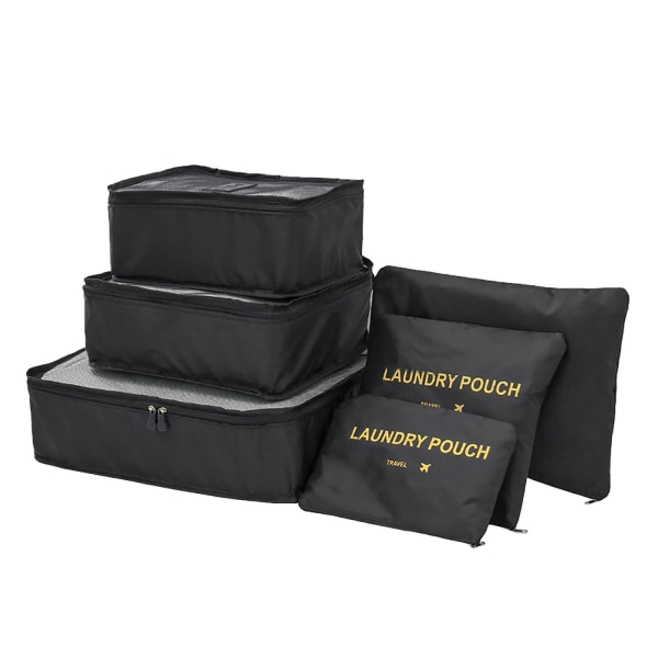 Organiseringsset för Resväskor - Perfekt för Resan - Väskinsats black