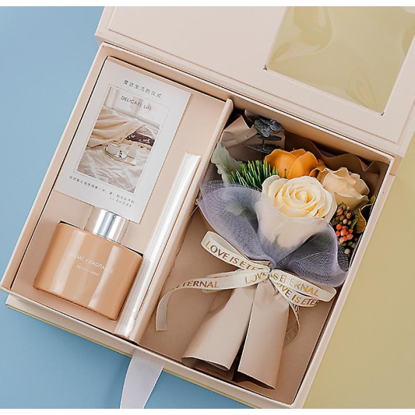 Tvål blomma presentförpackning, kreativ gåva aromaterapi bukett Orange