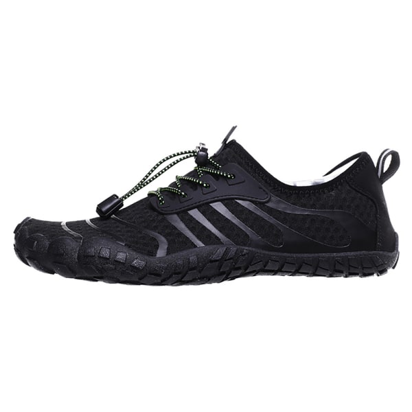 Män Dam Tränare Aqua Skor Halkbeständiga vattenskor Black 37