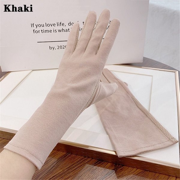 Bomullshandskar Solskyddshandskar KHAKI khaki
