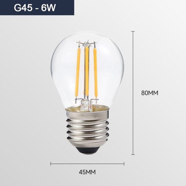 LED-glödlampa E27 G45-6W G45-6W G45-6W