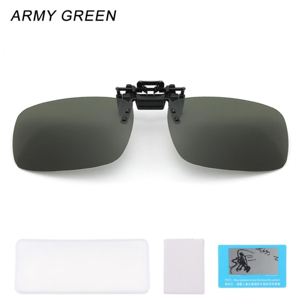 Clip-on solglasögon polariserade ARMY GREEN ARMY GREEN Army Green
