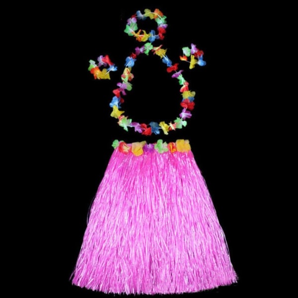 5 st/ set Hawaii Fancy Dress Gräskjol ROSA pink