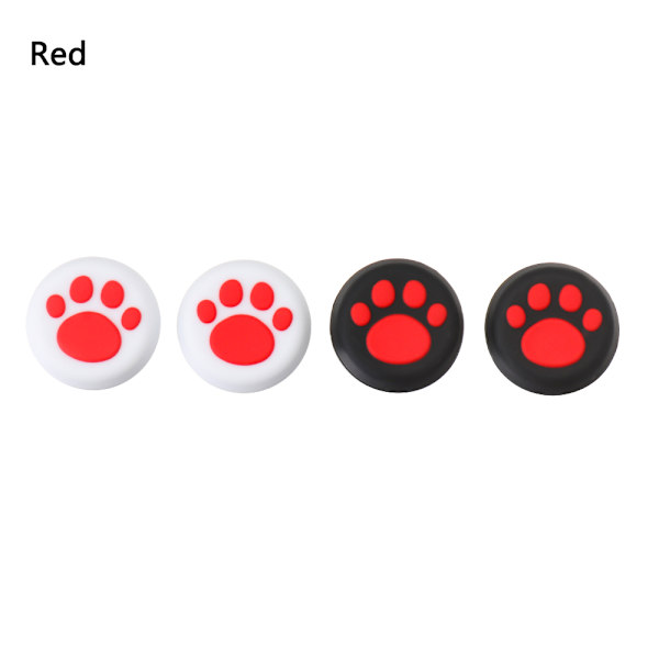 4 st PS5 tummen stick grepp silikon RÖD red