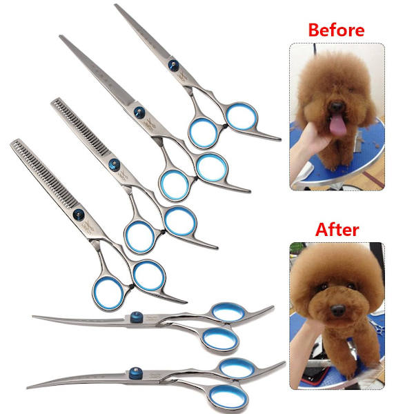 Pet Dog Grooming Gallringssax 7ich-Down Curved Scissors