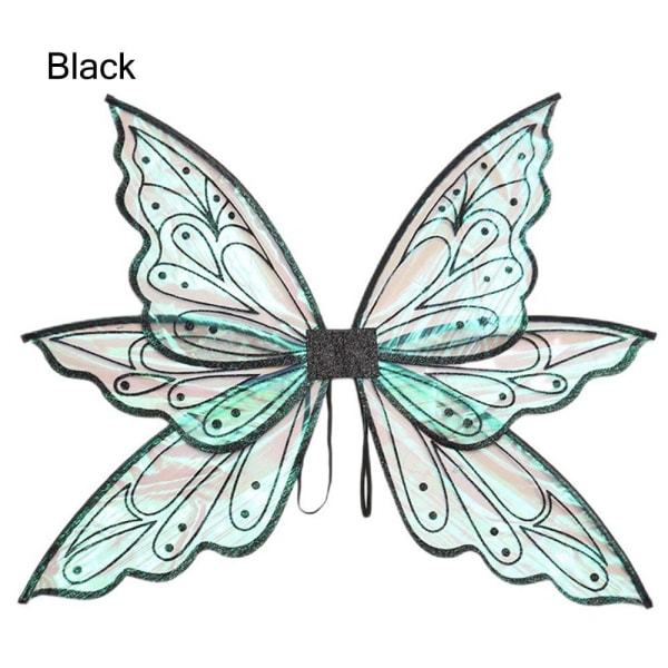 Fairy Wings Butterfly Wings SVART Black