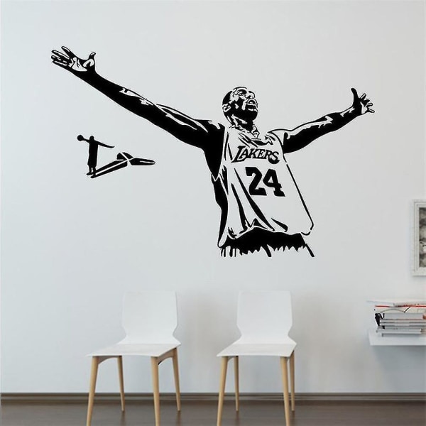 Kobe Bryant Väggdekor Basket Star Sovrum Dekorativ Dekal