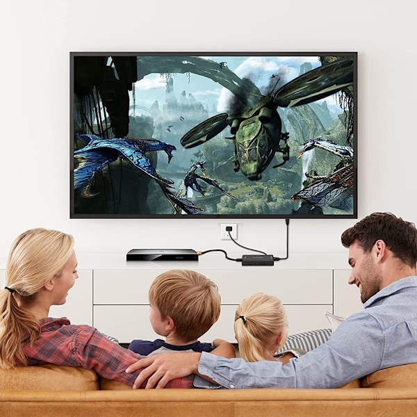 AV HDMI-omvandlare för PS2/Xbox/SNES/N64/VHS/VCR-videoinspelning