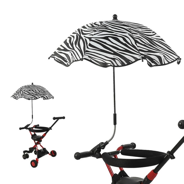 Baby Buggy Paraply Solskydd Parasoll 360 grader justerbart för utomhusbruk Stripes