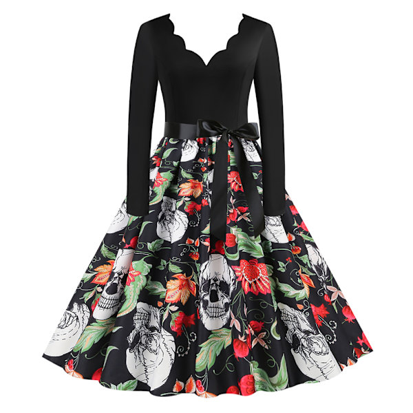 Dam vintage från 1950-talet Rockabilly Bal Party Swing Dress G L