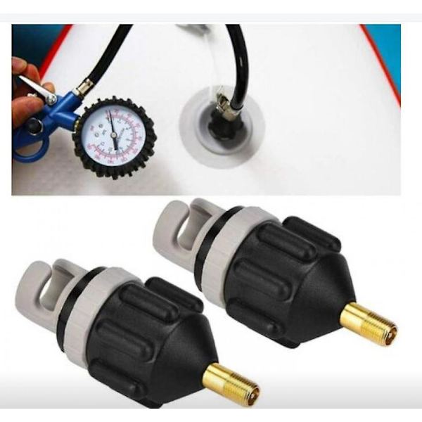 Sup Pump Adapter 2 delar Uppblåsbar ventil Adapter Uppblåsbar båt Kajak Uppblåsbart munstycke Båtventil Pump Tillbehör Uppblåsbar båt Kajak Kanot