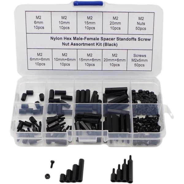 180 st Hane Kvinna Hex Spacer Standoff Skruv Mutter Assorted