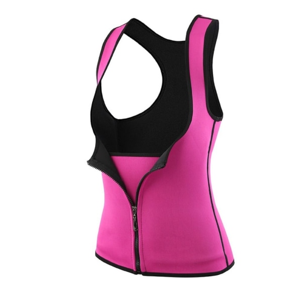 Sweat Sauna Body Shapers Väst Sweat Workout Shirt ROSA-XXL Pink-XXL