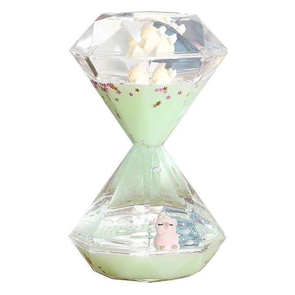 Flytande Timglas Timer Borste Tänder Klocka MJÖLKGRÖN Milk green