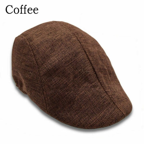 Golf Driving Hat Herr Flat Cap KAFFE coffee