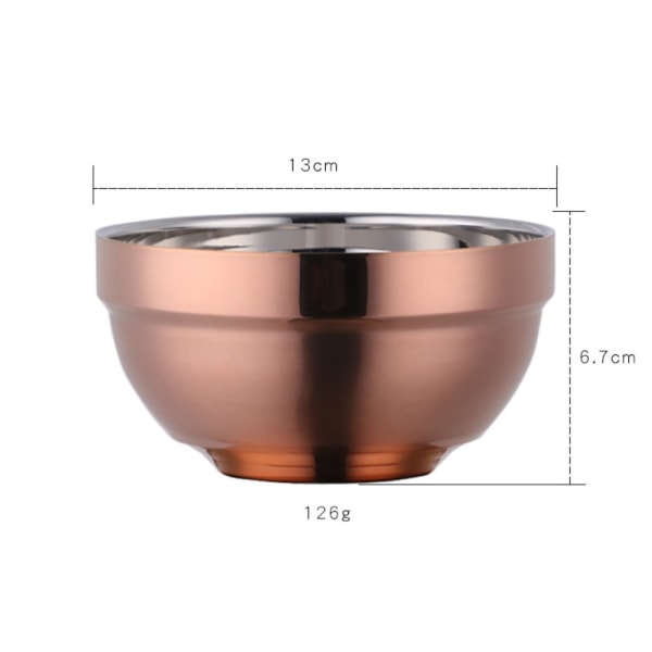 Risskål i rostfritt stål ROSE GOLD L rose gold L