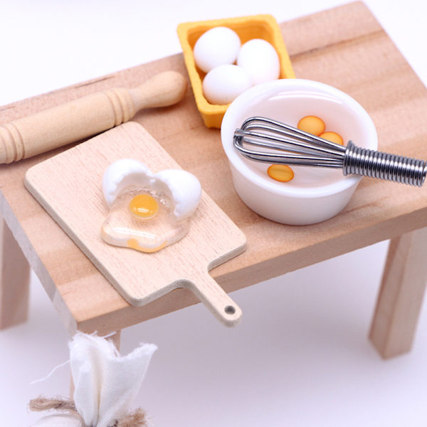 1Set Dollhouse Miniatyr Köksstol Kavel Olivolja T.ex