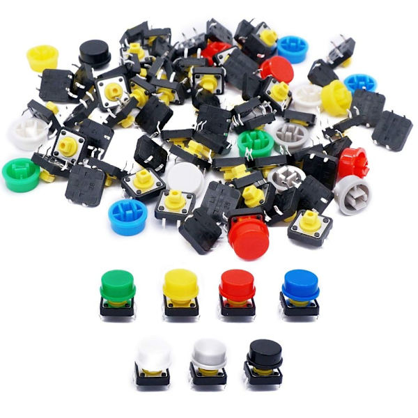 70st 4-stifts tryckknappsbrytare Momentan switches Switchar