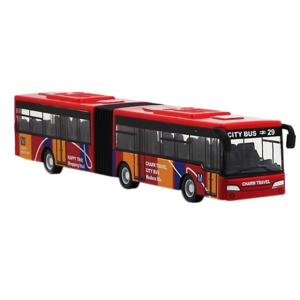 Barn shuttle buss bil leksak baby dra tillbaka leksak Red