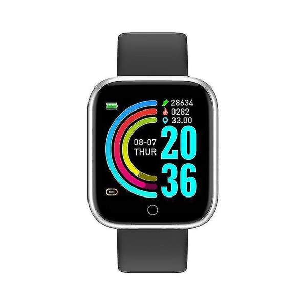 Unisex Smart Watch, Bluetooth, Blodtrycksmätare för Ios Android（Silver）