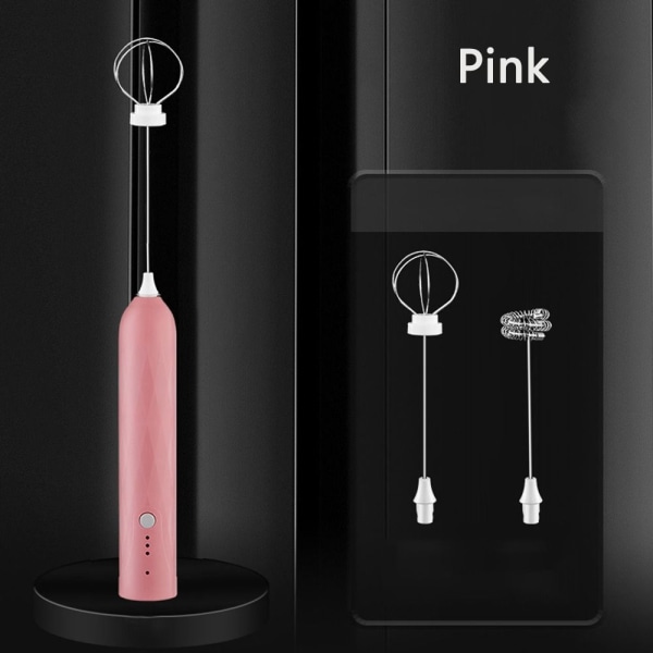 Uppladdningsbar äggvisp Elektrisk skumdispenser ROSA pink