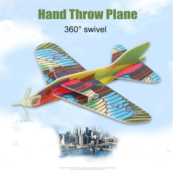 DIY Hand Kasta Flygplan Flygande Segelflygplan Leksaksplan (slumpmässigt 5 st)