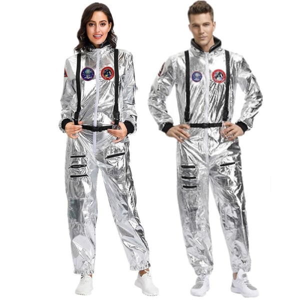 Astronaut jumpsuit carnival cosplay party space kostym cosplay Men M