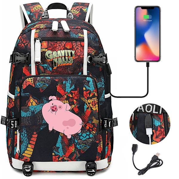 Disney Gravity Falls Ryggsäck Girls Boys School Bag Large Capacity Bag style 11