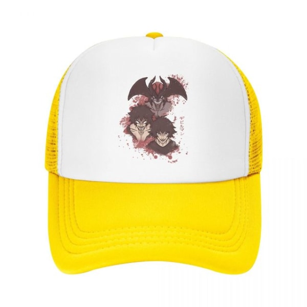Devilman Crybaby Miki Makimura Anime Mesh Hat Trucker Hat Yellow