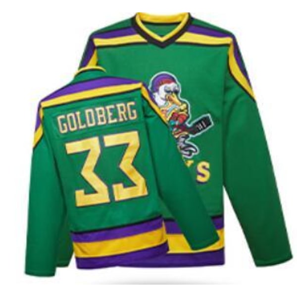 Mighty Ducks Jersey Movie Hockey Jersey #33 Grå Goldberg Jersey L