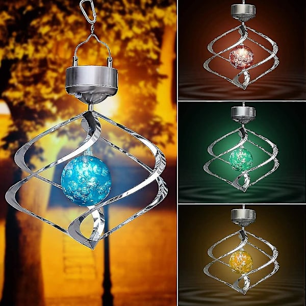 Solenergi hängande lampor Led färgskiftande lykta Utomhus Rd dekorationer Wind Chimes Lights For Garde