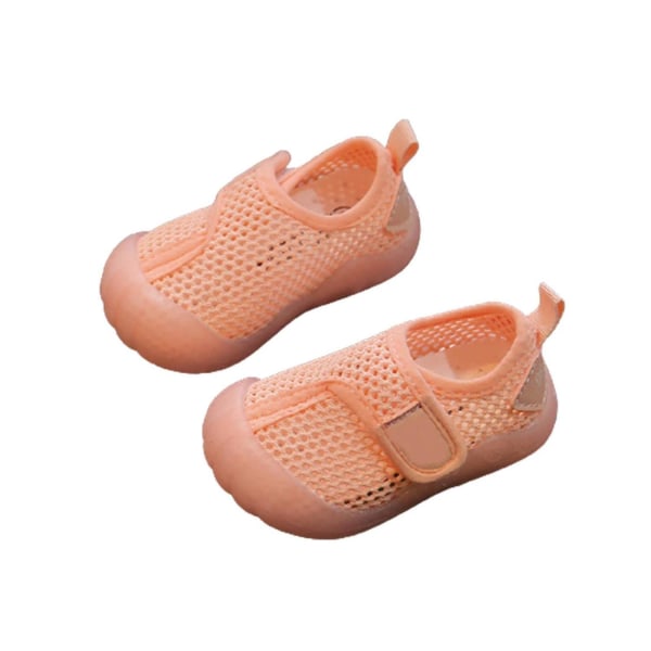 Mesh Comfort Sport Sneaker för och toddler kardborre stängning Andas Barnskor Sommar Pink