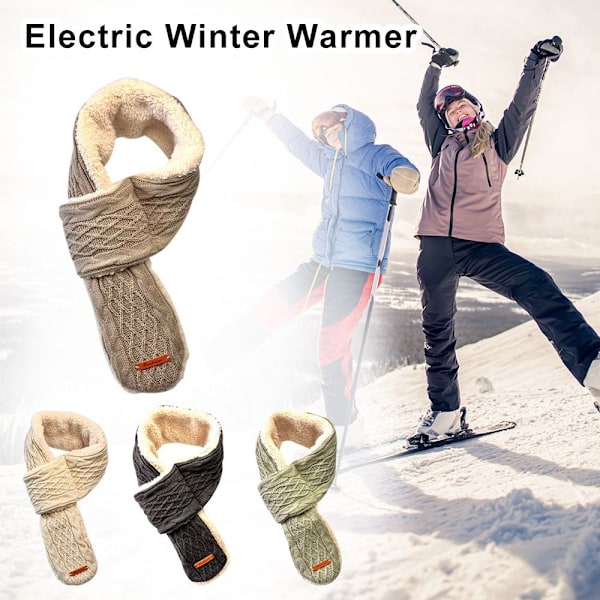 Eluppvärmd Scarf Warmer Sjal MÖRKGRÅ dark grey