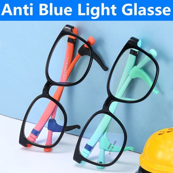 Anti-blått ljus barn dator ögonskydd glasögon Orange