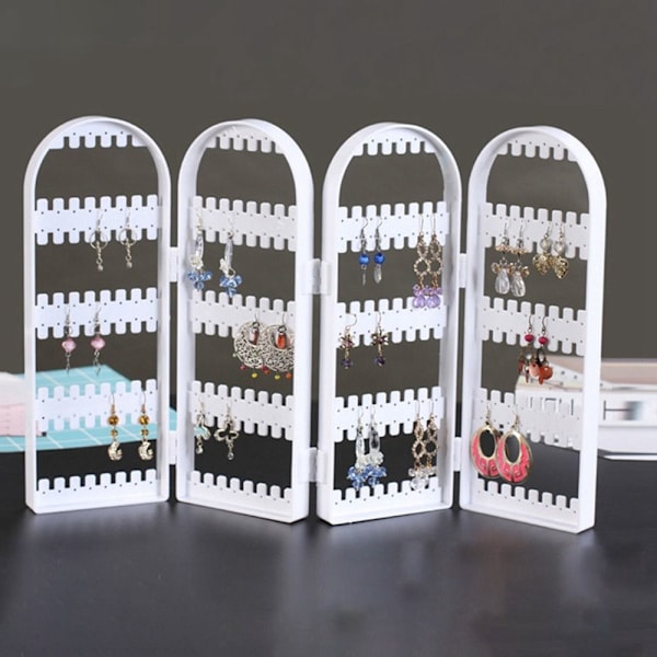 Örhänge Display Hållare Örhängen Studs Display Rack WHITE 4 FAN white 4 Fan-4 Fan