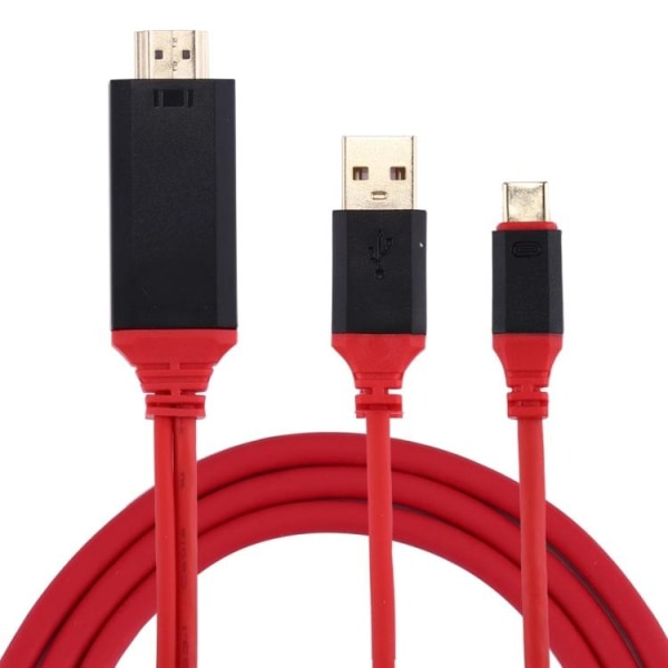 USB-C till HDMI adapter 2 m red