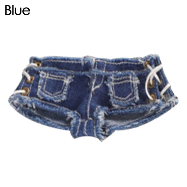 1/6Soldiers Dockkläder Jeans Shorts BLÅ Blue