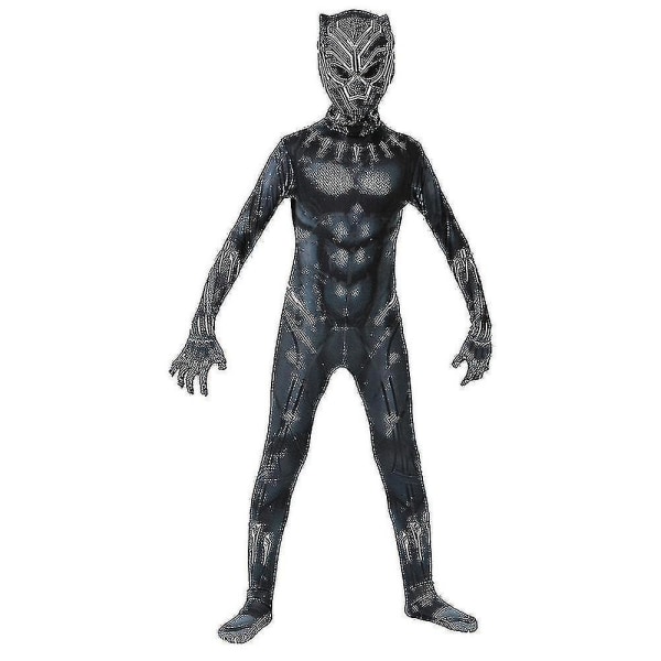 Halloween Barn Pojkar Flickor Black Panther Kostym Party Jumpsuit Playsuit