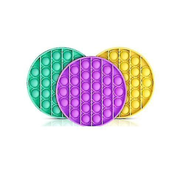 3 st Push Pop Pop Bubble Sensory Fidget Toy, Stress Reliever Silikon