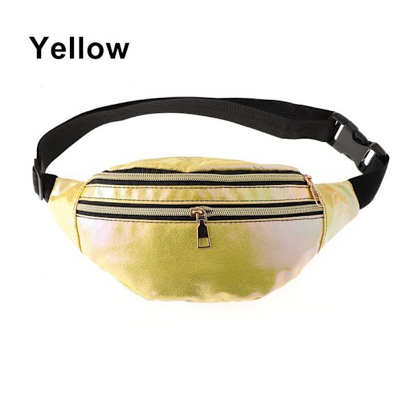Laser Midjeväska Hip Bum Bag Fanny Pack GUL yellow